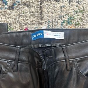 Old Navy Leather Flare Pants